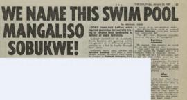 The Sun: We name this swim pool Mangaliso Sobukwe!