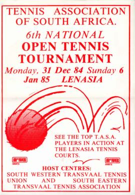 6th Open Tennis Tournament, 31 December 1984 - 6 January 1985