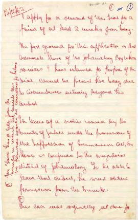 Application by Nelson Mandela for the remand of the trial