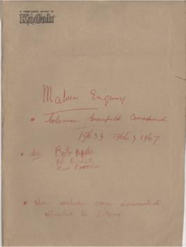 Correspondence with Coleman, Greenfield & Co