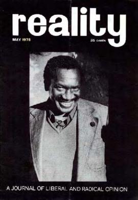 Benjamin Pogrund: Reality magazine : articles about Sobukwe including 'A tribute — that was never...