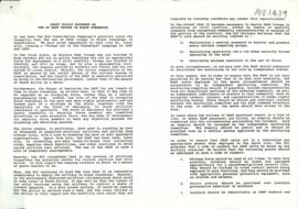 Draft policy document on use of SADF troops in Black Townships