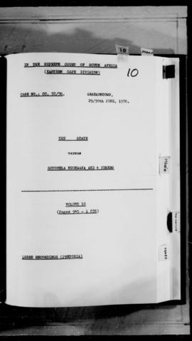 State vs S. Ndukuana and others, case no. CC 72/76 Vol.10 Pages 945-1038