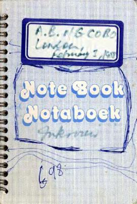 Benjamin Pogrund: Research notebook: AB Ngcobo, London