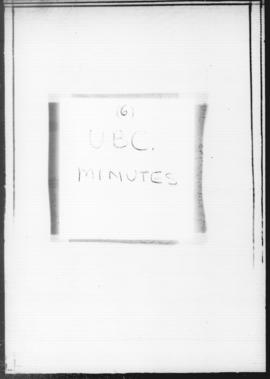 UBC Minutes