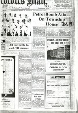 Press Cuttings on Grahamstown Township unrest