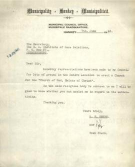 Correspondence between R.D.R.J and ministers of various separatist churches 