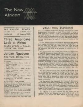 The New African: The radical review, Volume 2, Number 1-9