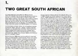 Reality magazine: Two Great South African(s)