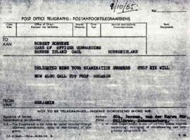 Benjamin Pogrund: Telegram to Sobukwe, Robben Island