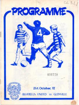 Programme of the match between Bluebells United and Glenville