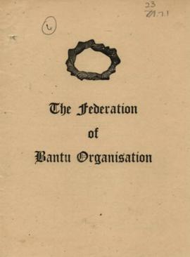 Supreme Council for the Federation of Bantu Organizations Constitution