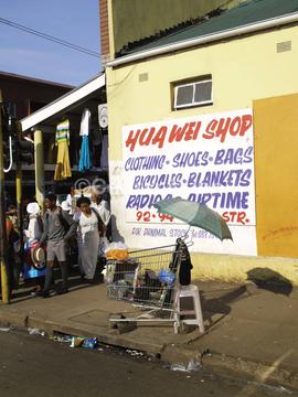 Signs of the times in downtown Pietermaritzburg. KwaZulu Natal