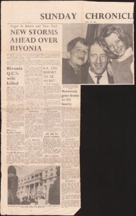 Reporting Bernstein goes home to family, and Rivonia Q.C.'s wife killed (Bram Fischer's wife was ...