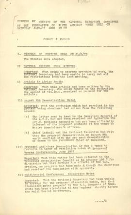 Minutes of National Executive Committee