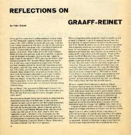 P Brown, Reality magazine: Reflections on Graaff-Reinet