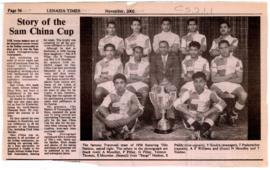Story of the Sam China Cup published in 'Lenasia Times'