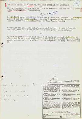 Affidavit by Captain Johannes Nicolaas Visser