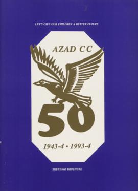 Azad Cricket Club Souvenir brochure,