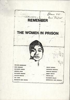 JODAC pamphlet: Remember the women in prison