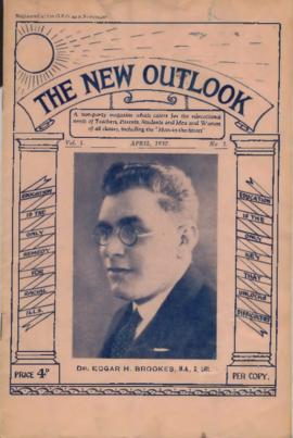 The New Outlook, Volume 1, Number 1