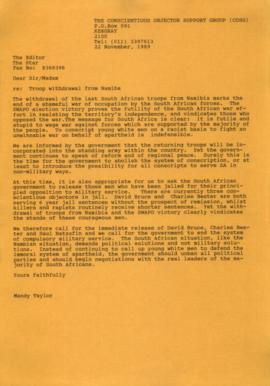 Press Releases, 1989
