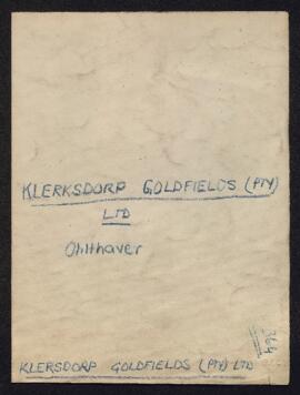 Klerksdorp Goldfields Proprietary, Ltd. Onthaven