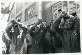 Protest by Metal and Allied Workers Union (MAWU) against detention of Moses Mayekiso, Germiston