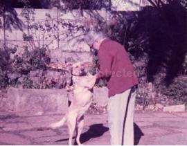 undated photographs of H.J.; some with friends, pets.