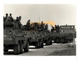 SADF stationed along the South African - Namibian border
