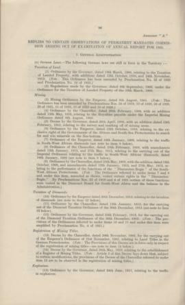 Report of the Government of the Union of South West Africa 