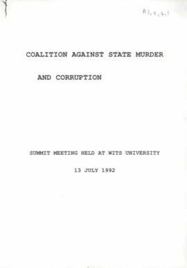 Coalition Against State Murder And Corruption