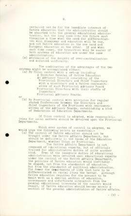 Various notes and reports compiled by the SAIRR for evidence to the Eiselen Commission  