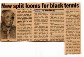 Newspaper cuttings of South Western Tennis Association,