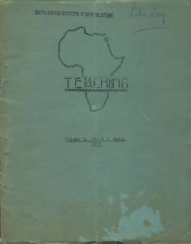 Teaching in Africa, Volume 1, Number 1-8
