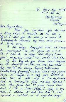 Miliswa Sobukwe: Letter to Tata Benjie and Anne (Pogrund) (original) from St Agnes High School