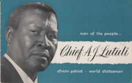 "Man of the people Chief A.J. Lutuli African patriot, world statesman", printed publica...