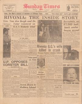 From the Sunday Times reporting about the Rivonia inside story