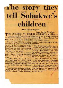 Correspondent, The Star: The story they tell Sobukwe's children