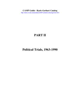 PART II - Political Trials