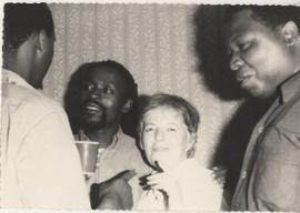 Hilda at a party of South African exiled students in Berlin