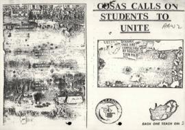 COSAS pamphlet: COSAS calls on students to unite