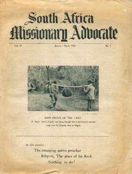 South African Missionary Advocate, Volume 11, Number 1