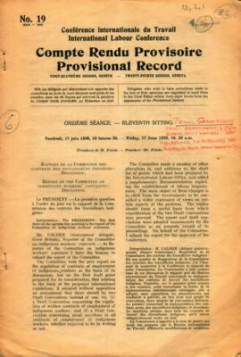 International Labour Office: Provisional Record 