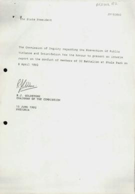 Interim Report, 8 April 1992