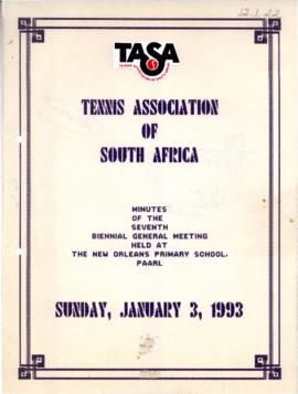 Minutes of the Seventh Biennial Annual General Meeting, Paarl, 3 January, 1993
