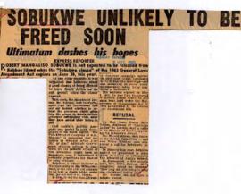 Express Reporter, Sunday Express: Sobukwe unlikely to be freed soon