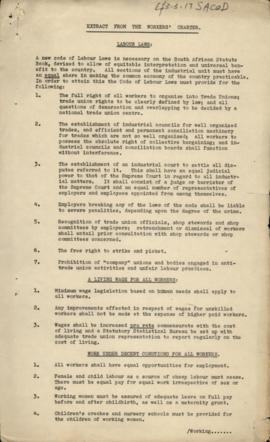 "Extract from the Workers' Charter"
