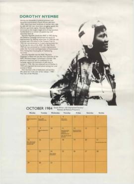 The 1984 Calender of the ANC in Exile entitled 1984 Year of the Women