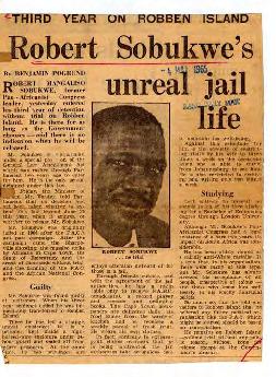 Rand Daily Mail: Robert Sobukwe's unreal jail life
